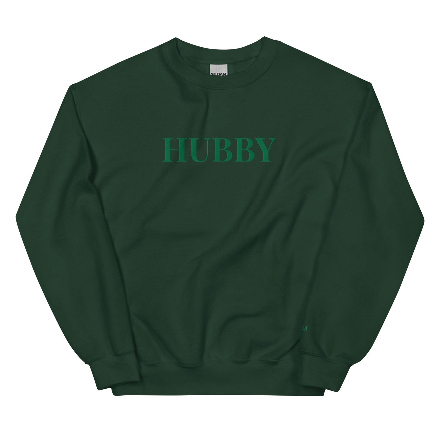 Custom Hubby Embroidered Valentine Sweatshirt Jumper Wedding Gift Crewneck - FunPrint4You