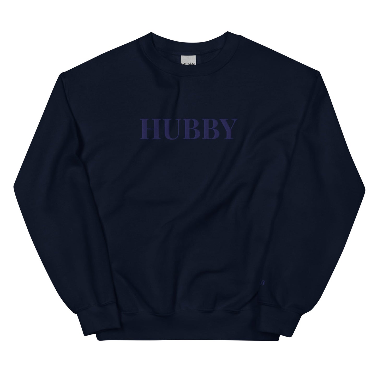 Custom Hubby Embroidered Valentine Sweatshirt Jumper Wedding Gift Crewneck - FunPrint4You