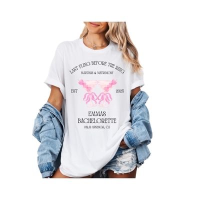 Custom Last Fling Tee – Bride & Hen Party T-Shirt - FunPrint4You