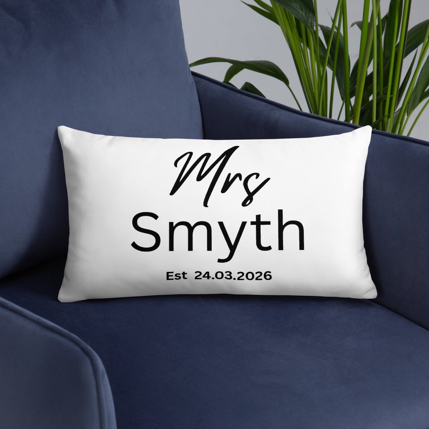 Custom Name Cushion Gift for Bride UK & Ireland