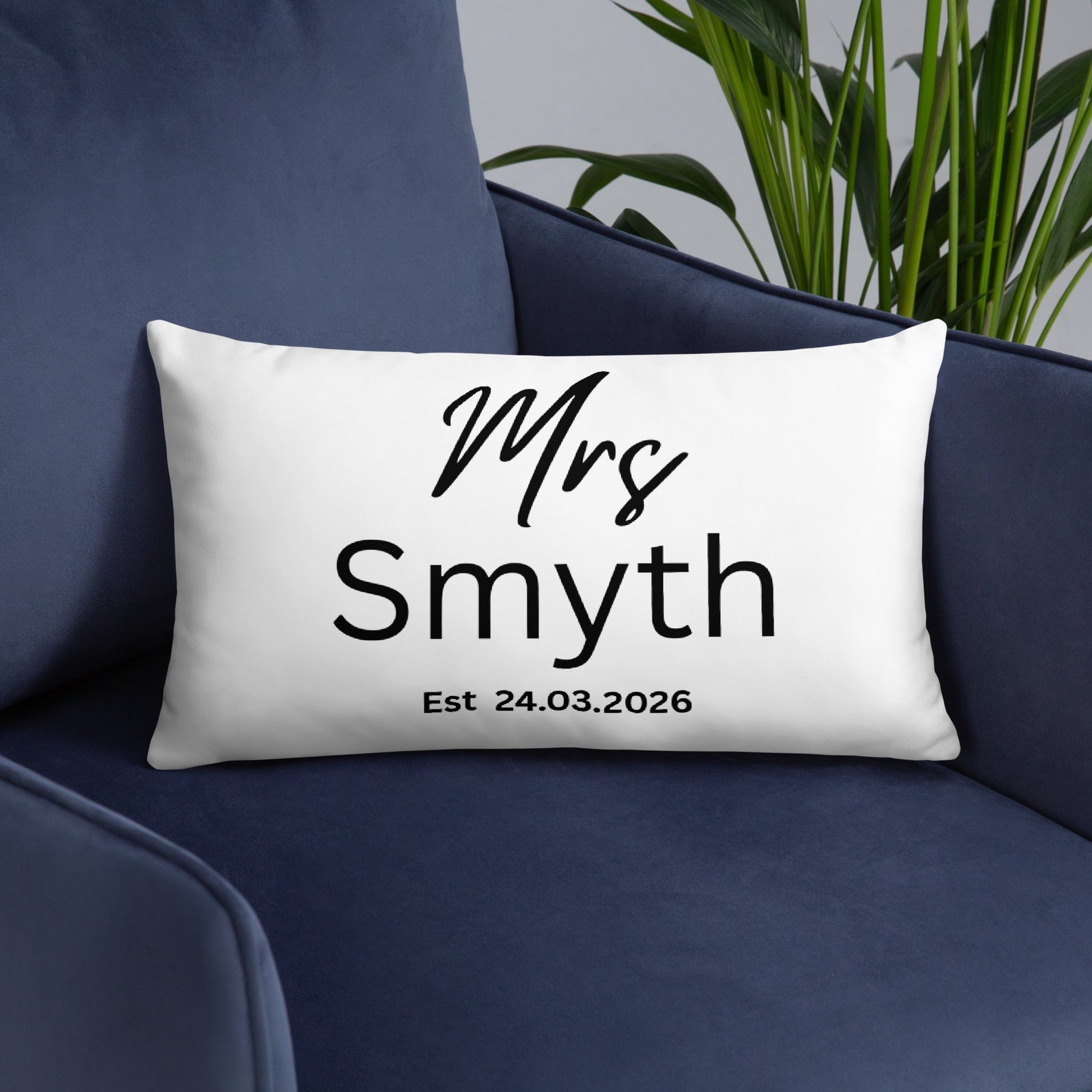 Custom Name Cushion Gift for Bride UK & Ireland