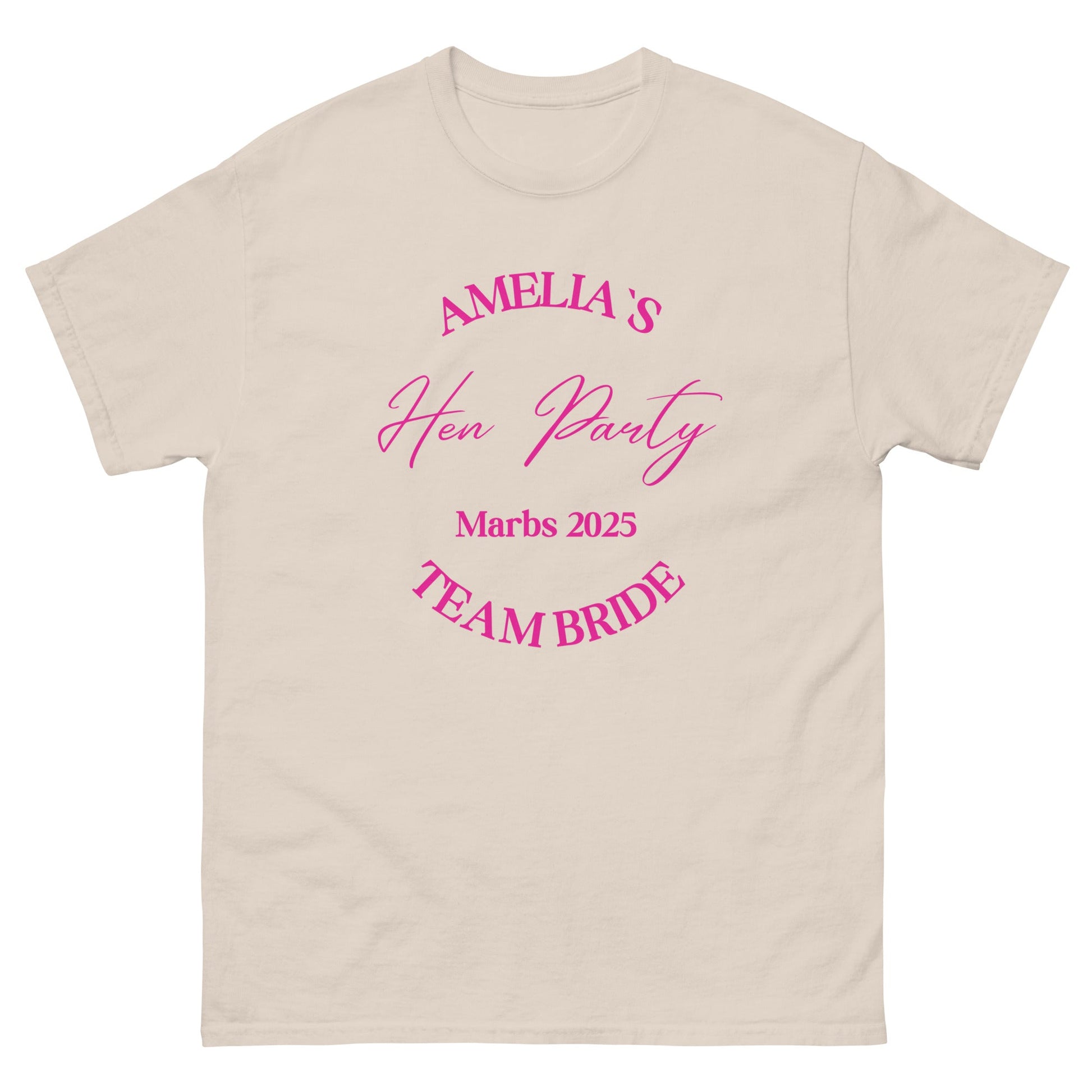 Custom Team Bride T‑Shirt – Personalised Hen Party Tee, Team Bride Matching Shirts UK & Ireland - FunPrint4You