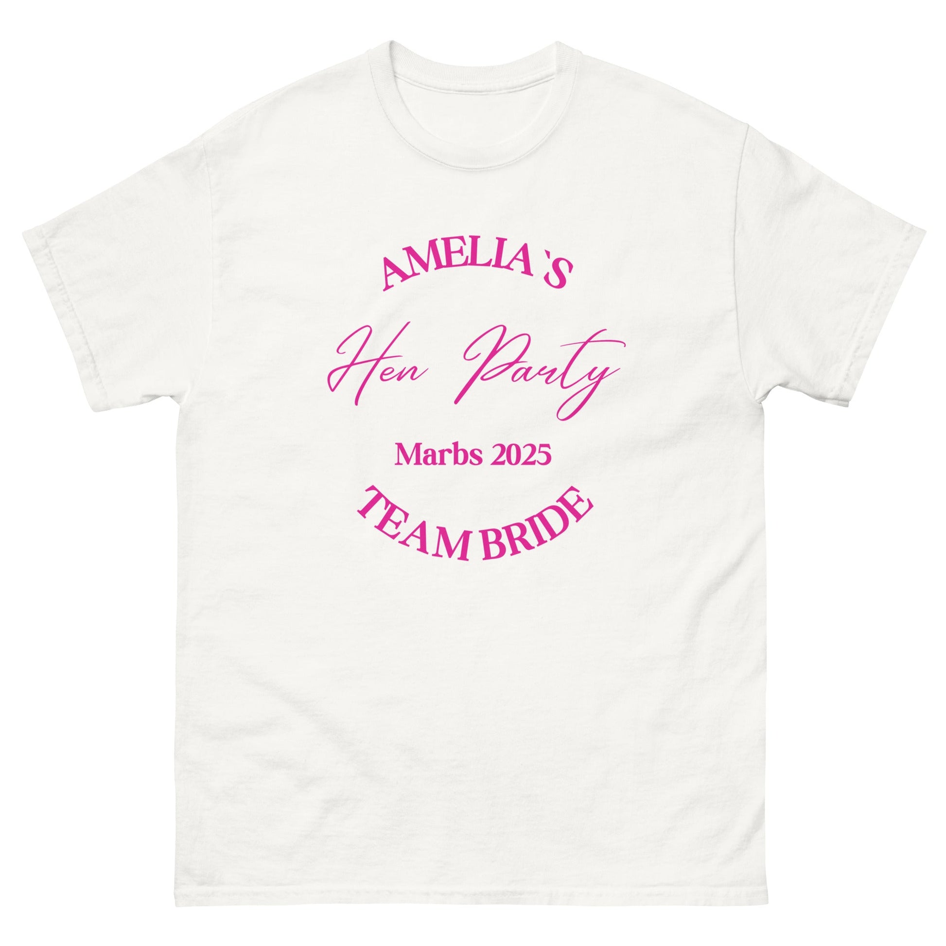 Custom Team Bride T‑Shirt – Personalised Hen Party Tee, Team Bride Matching Shirts UK & Ireland - FunPrint4You