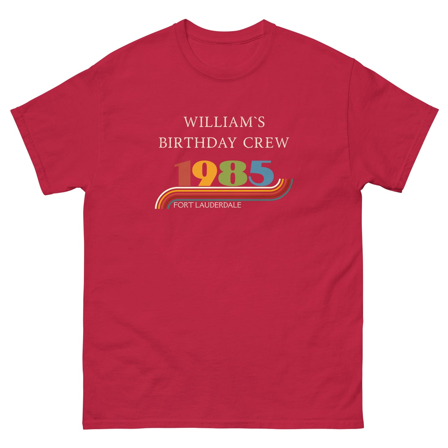 Custom Vintage 1985 Matching Birthday Crew Tees – Personalised Crew Shirts, Birthday Squad Outfit UK & Ireland - FunPrint4You