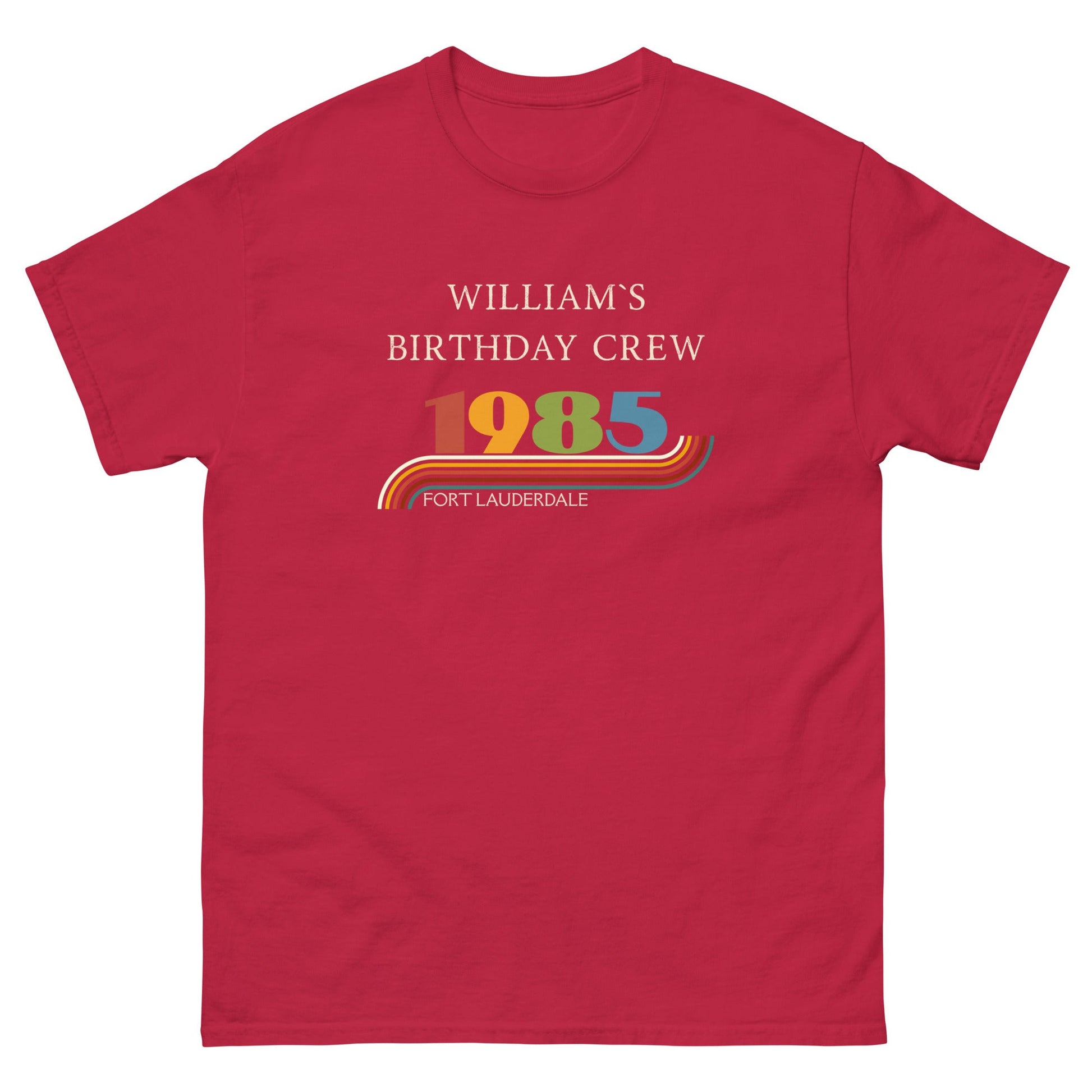 Custom Vintage 1985 Matching Birthday Crew Tees – Personalised Crew Shirts, Birthday Squad Outfit UK & Ireland - FunPrint4You