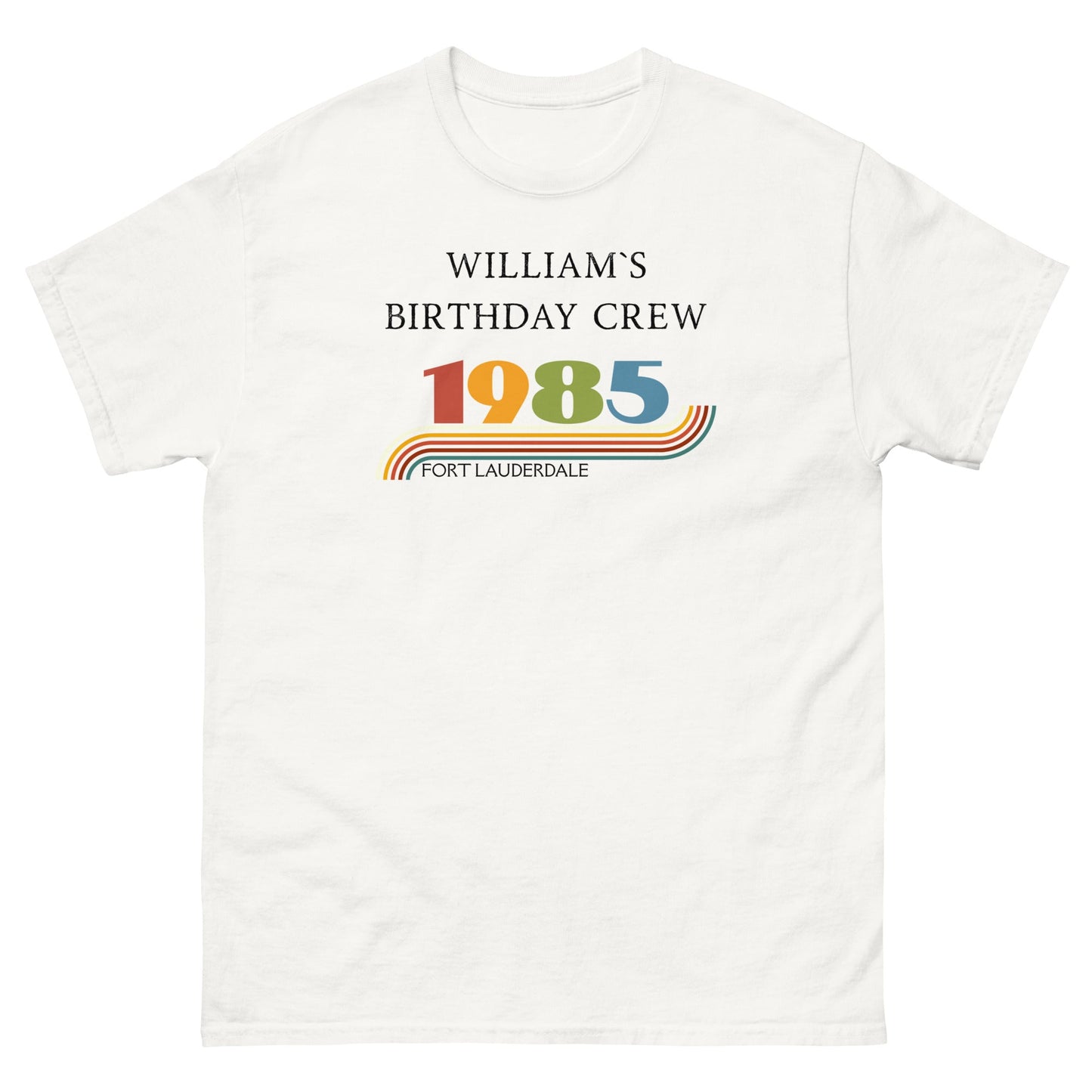 Custom Vintage 1985 Matching Birthday Crew Tees – Personalised Crew Shirts, Birthday Squad Outfit UK & Ireland - FunPrint4You