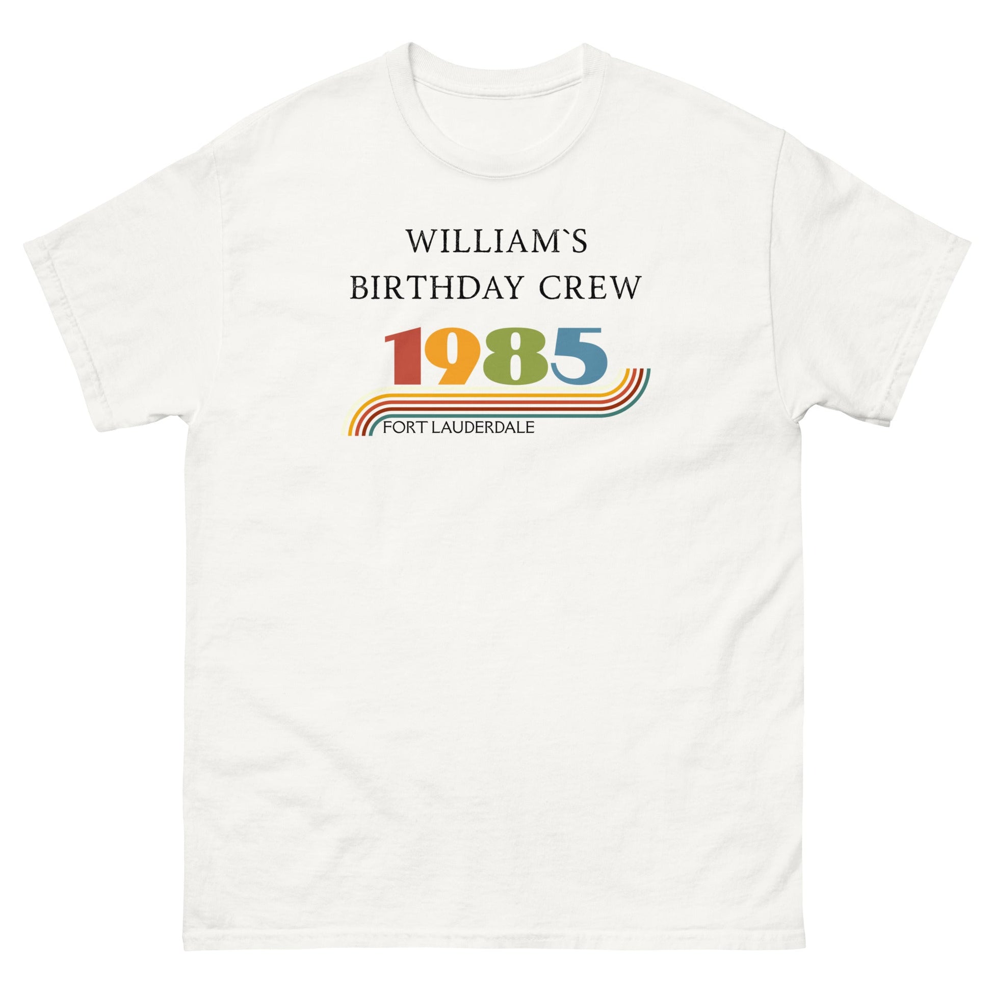 Custom Vintage 1985 Matching Birthday Crew Tees – Personalised Crew Shirts, Birthday Squad Outfit UK & Ireland - FunPrint4You