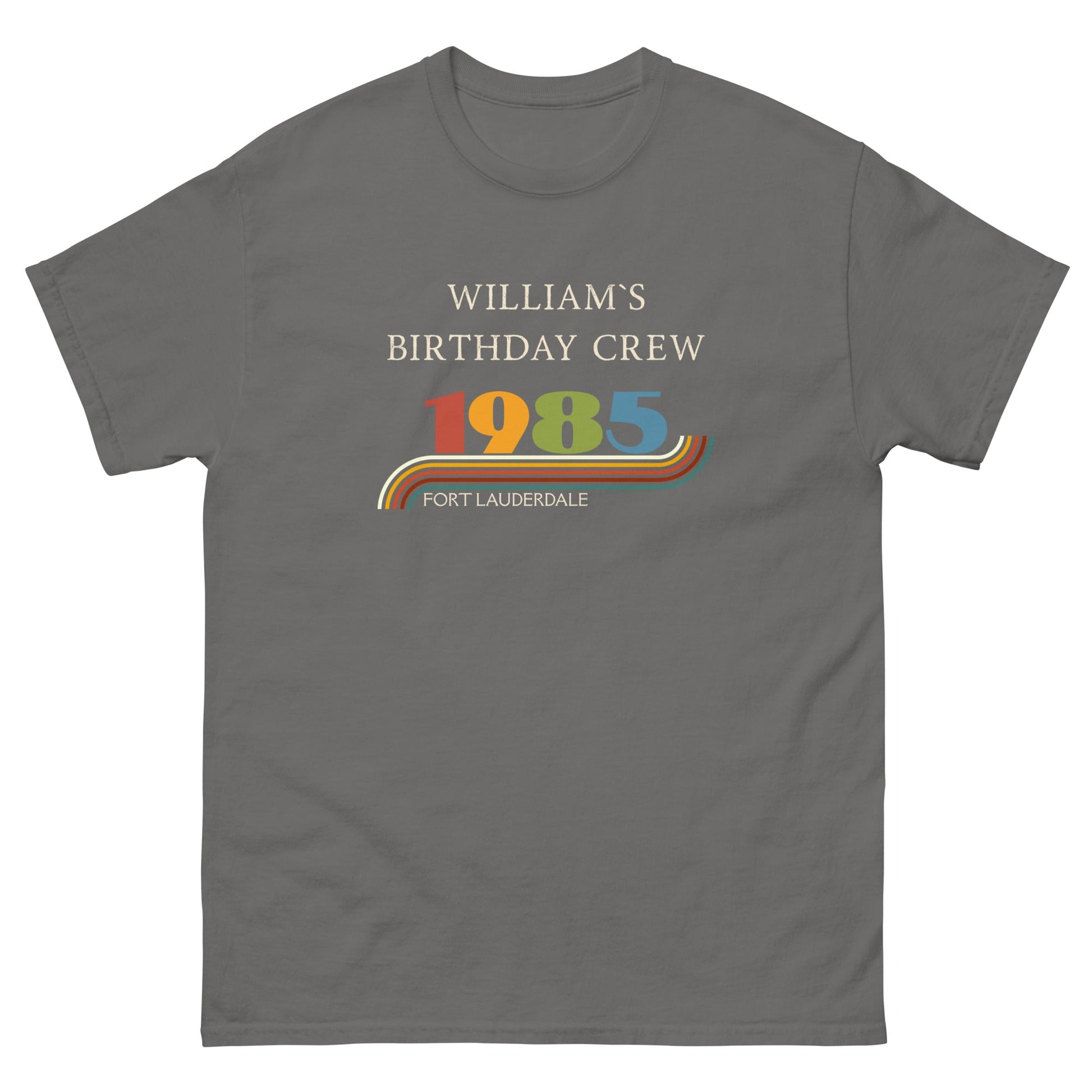 Custom Vintage 1985 Matching Birthday Crew Tees – Personalised Crew Shirts, Birthday Squad Outfit UK & Ireland - FunPrint4You