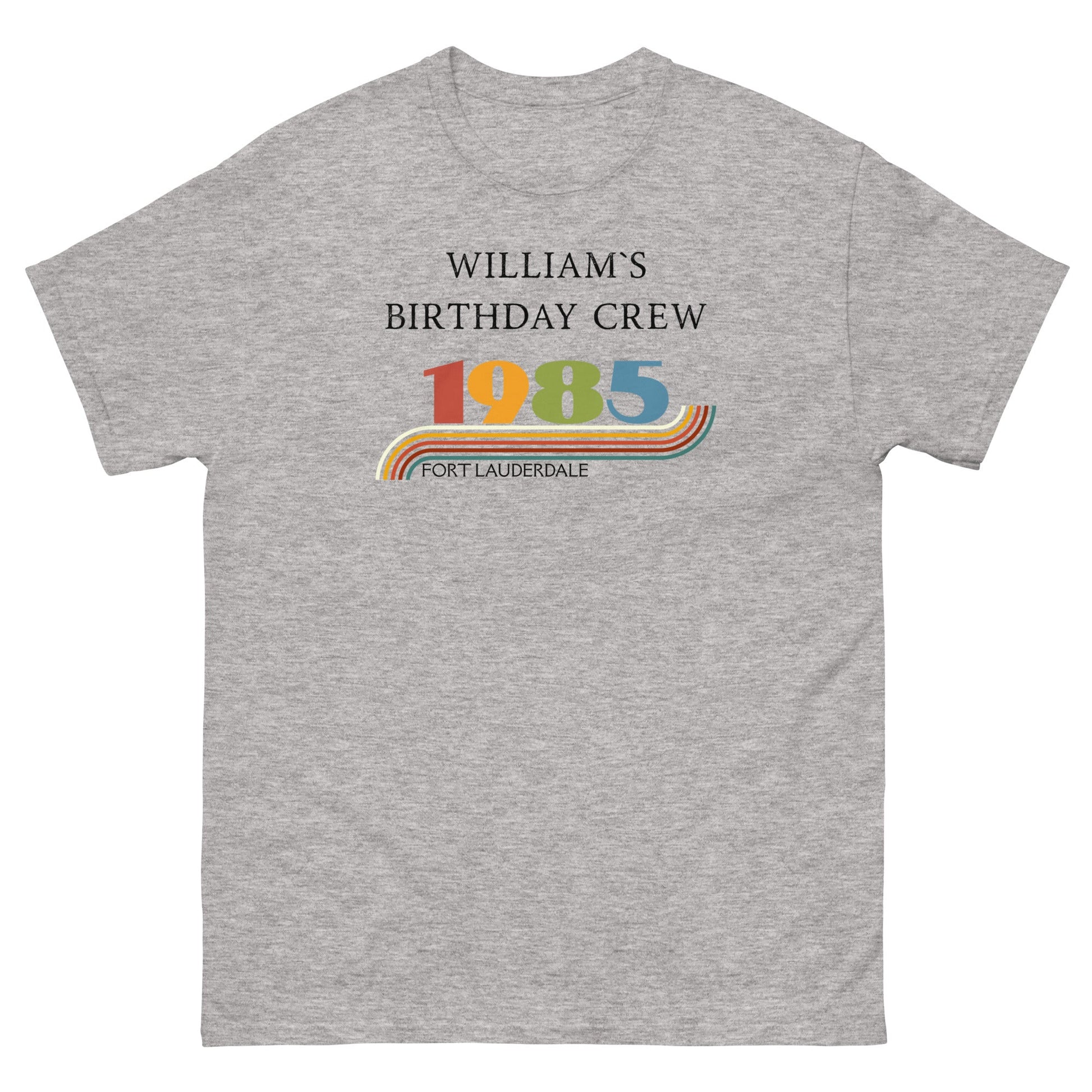 Custom Vintage 1985 Matching Birthday Crew Tees – Personalised Crew Shirts, Birthday Squad Outfit UK & Ireland - FunPrint4You