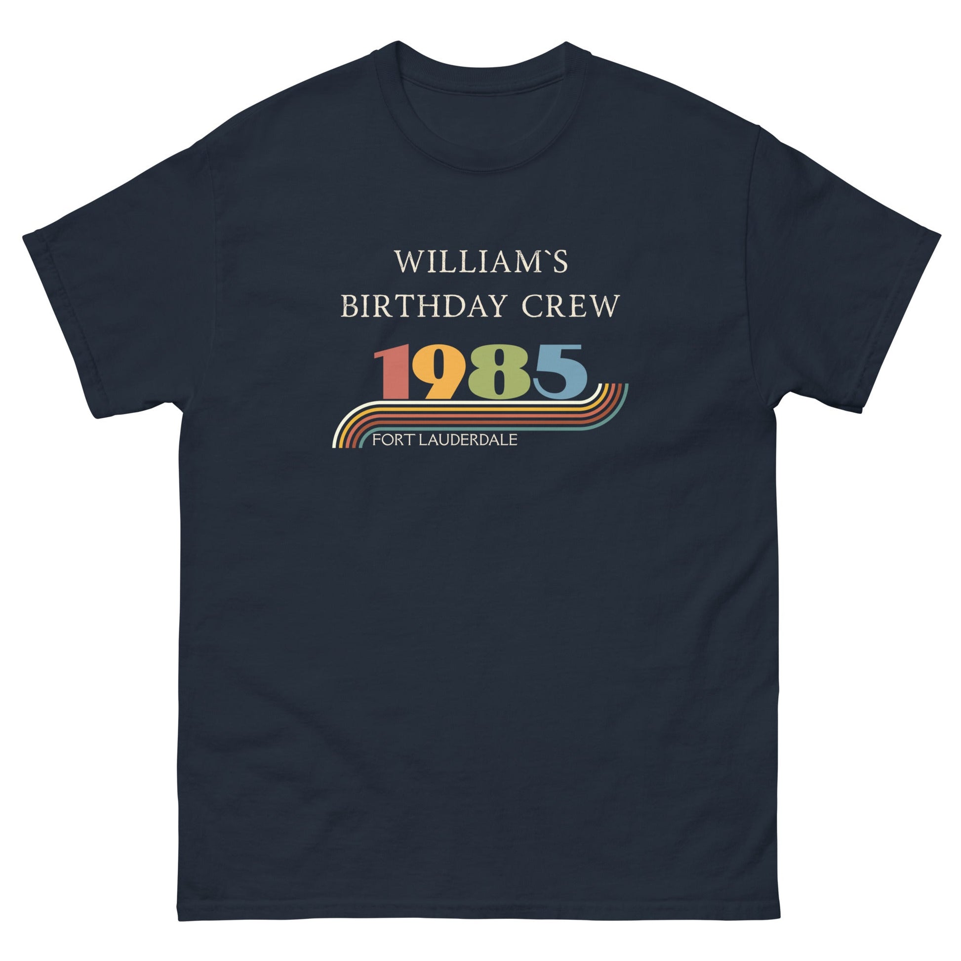 Custom Vintage 1985 Matching Birthday Crew Tees – Personalised Crew Shirts, Birthday Squad Outfit UK & Ireland - FunPrint4You