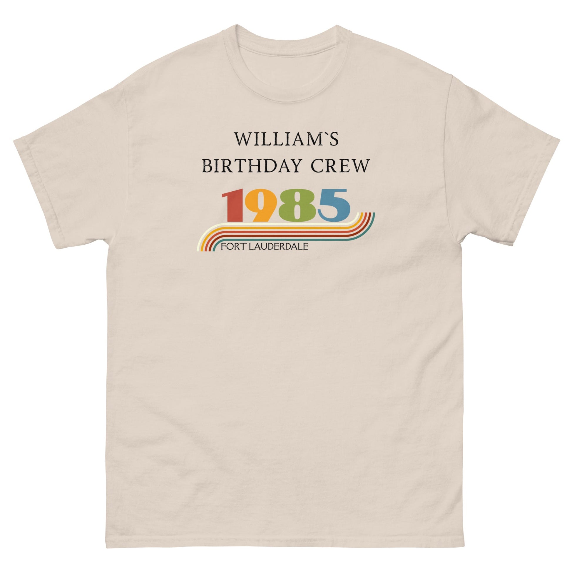 Custom Vintage 1985 Matching Birthday Crew Tees – Personalised Crew Shirts, Birthday Squad Outfit UK & Ireland - FunPrint4You