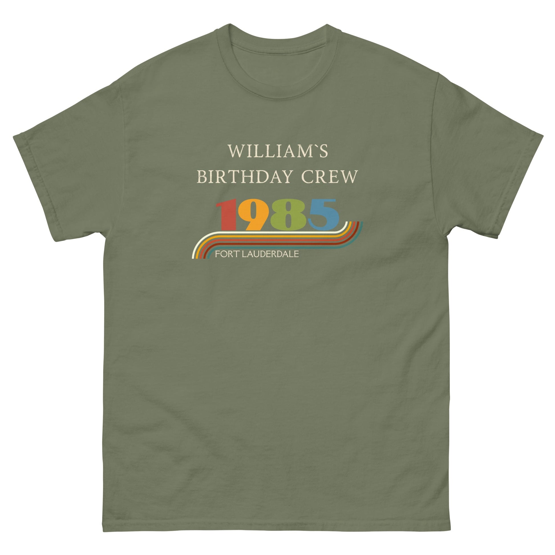 Custom Vintage 1985 Matching Birthday Crew Tees – Personalised Crew Shirts, Birthday Squad Outfit UK & Ireland - FunPrint4You