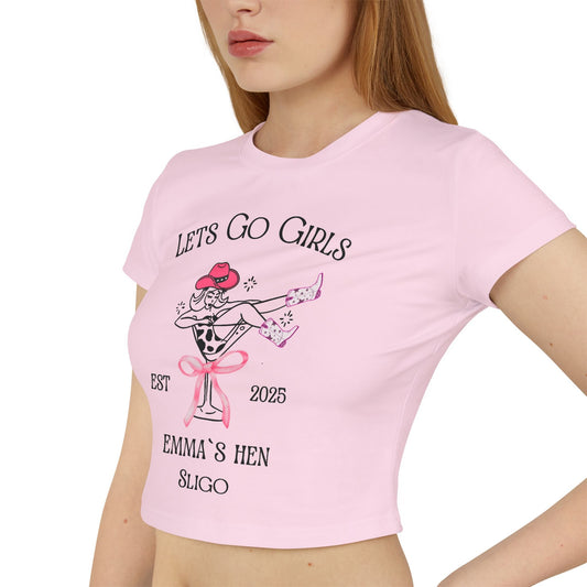Cute Women's Baby Tee for Bachelorette Parties | "Let's Go Girls" Hen Party Top | Fun Girls Night Out T-Shirt | Birthday Gift Idea - FunPrint4You