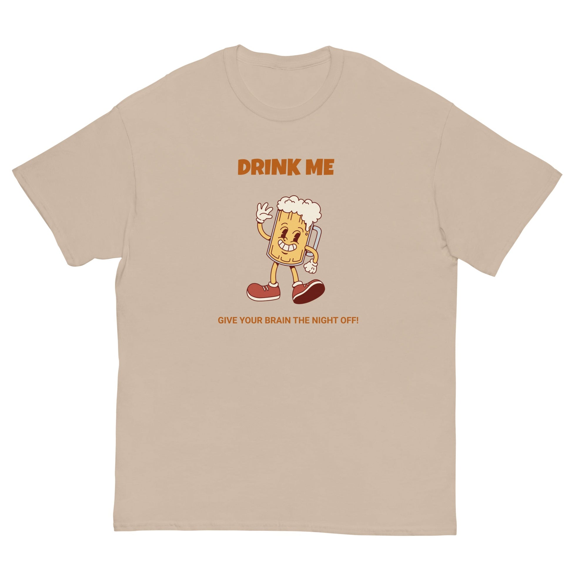 Drink Me Funny Beer T-Shirt – Give Your Brain the Night Off Tee - FunPrint4You