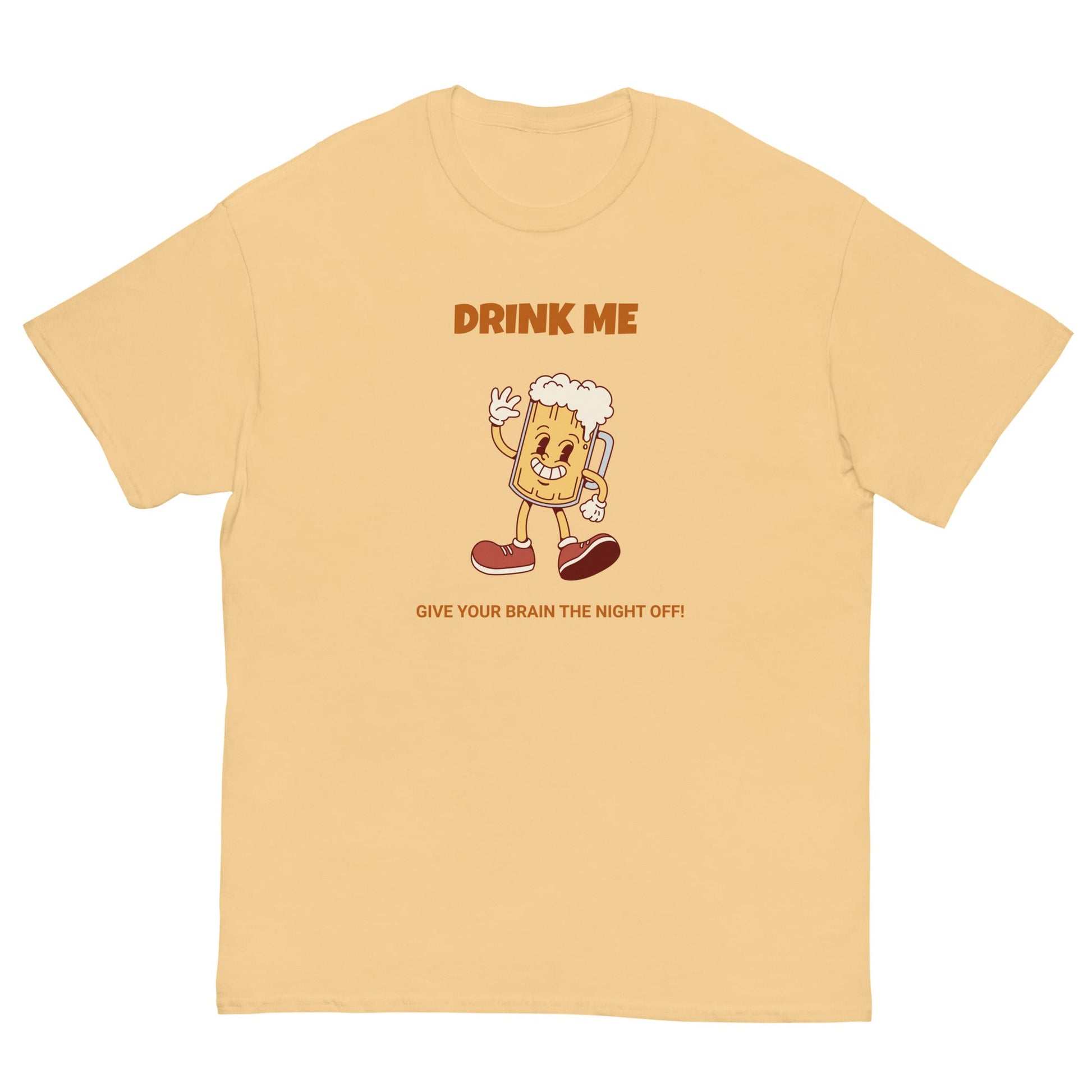 Drink Me Funny Beer T-Shirt – Give Your Brain the Night Off Tee - FunPrint4You