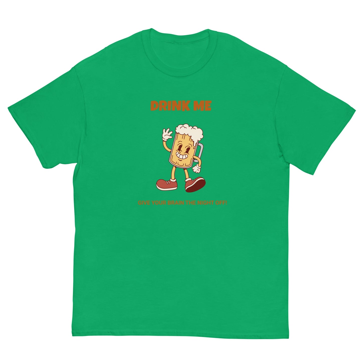 Drink Me Funny Beer T-Shirt – Give Your Brain the Night Off Tee - FunPrint4You