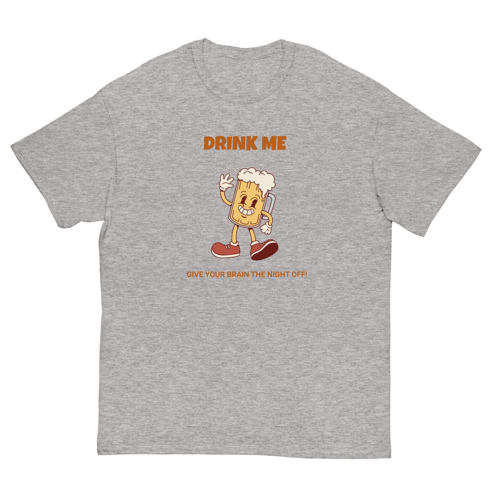 Drink Me Funny Beer T-Shirt – Give Your Brain the Night Off Tee - FunPrint4You