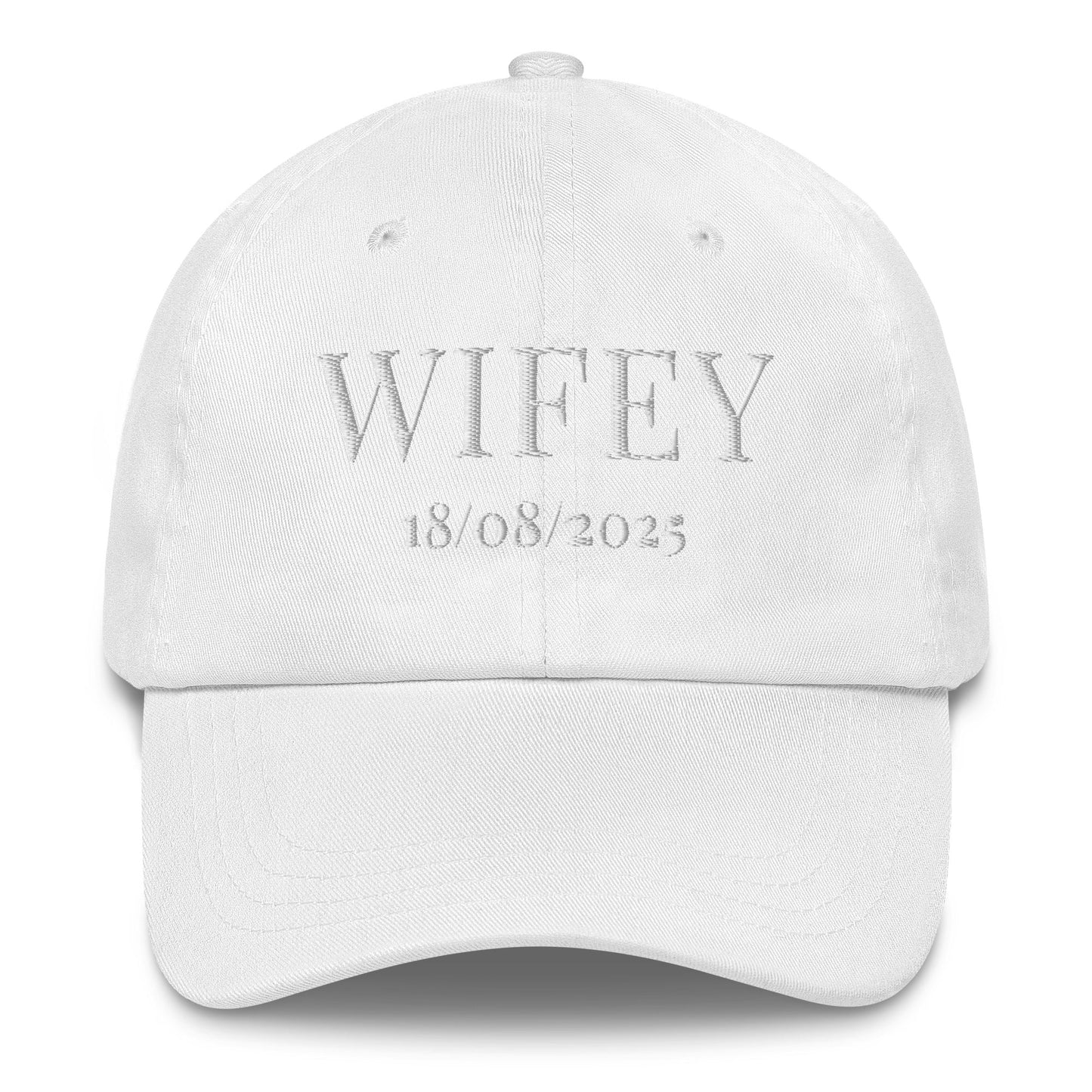 Embroidered Wifey Cap | Bride Hat for Honeymoon & Hen Party | Just Married Gift | Wedding Morning Accessory | Bride - To - Be Baseball Cap - FunPrint4You