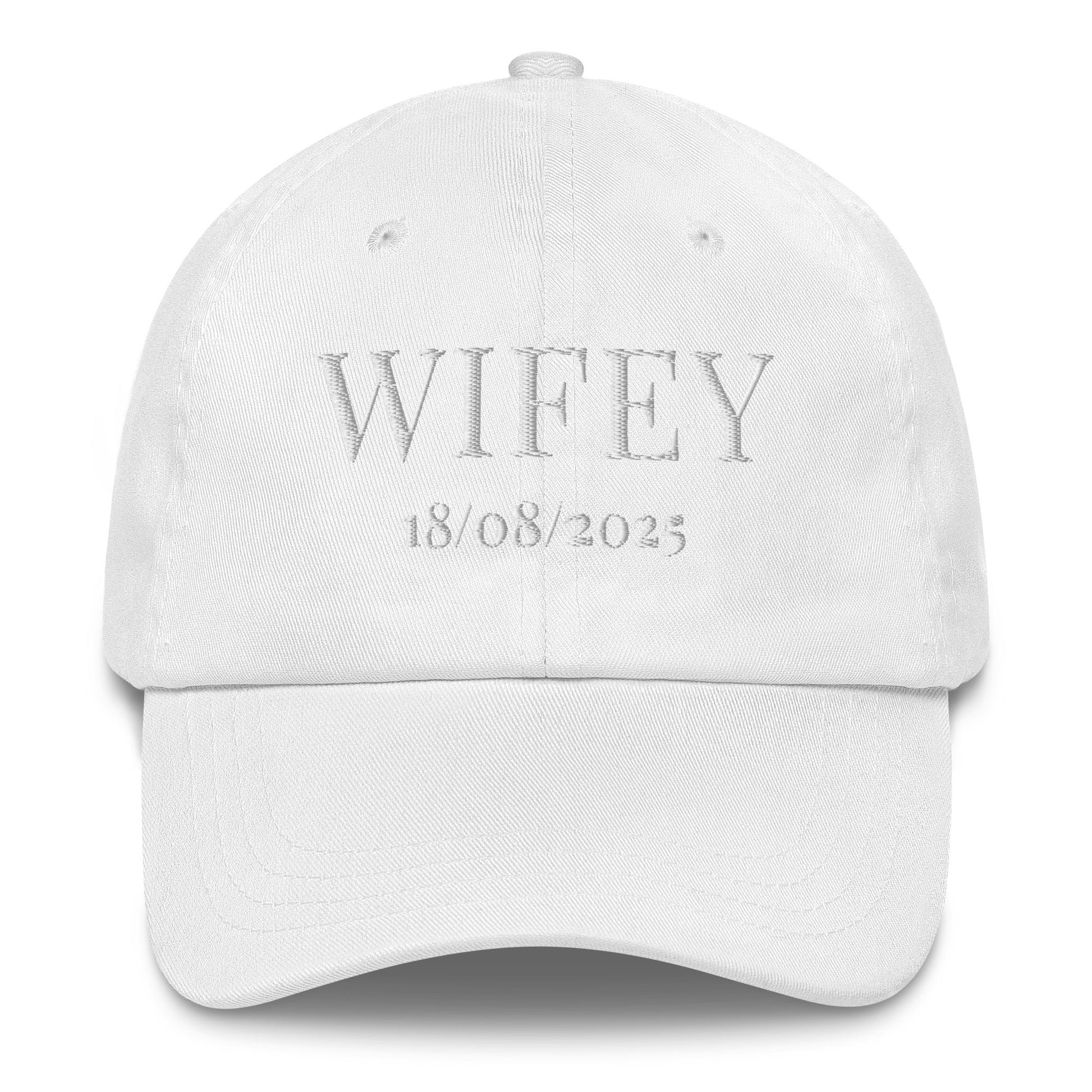Embroidered Wifey Cap | Bride Hat for Honeymoon & Hen Party | Just Married Gift | Wedding Morning Accessory | Bride - To - Be Baseball Cap - FunPrint4You