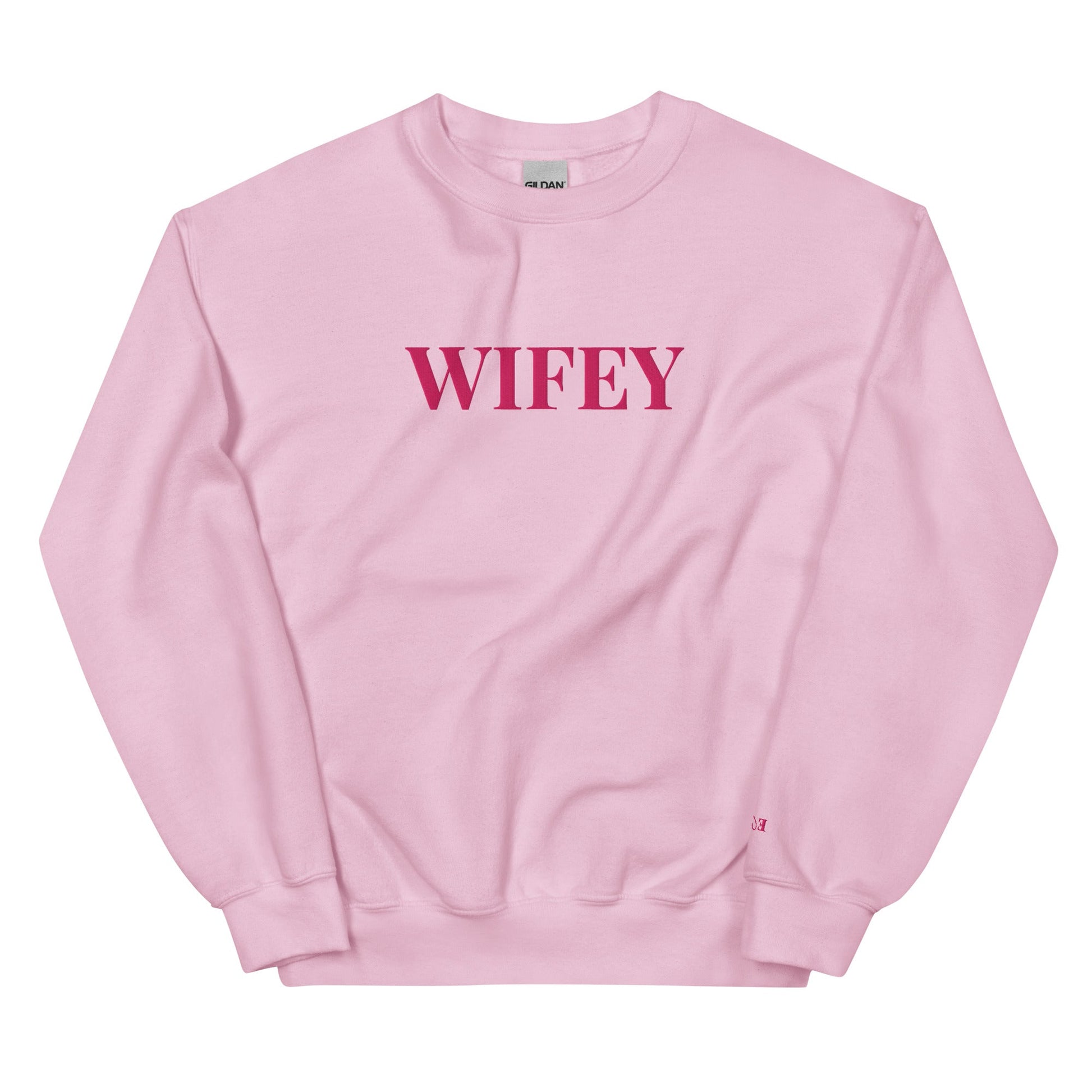 Embroidered Wifey Sweatshirt – Just Married Bride Jumper for Honeymoon & Hen Party UK/Ireland - FunPrint4You