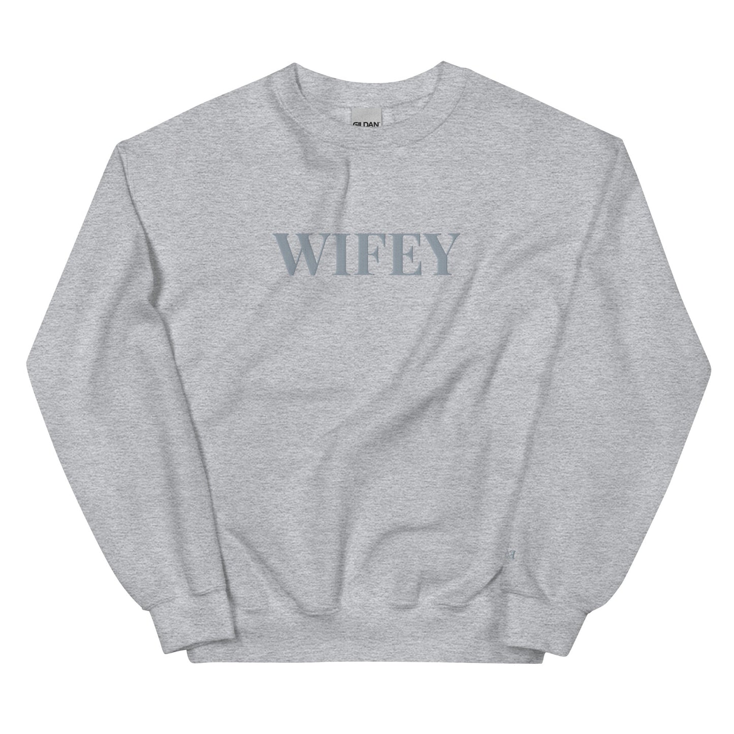 Embroidered Wifey Sweatshirt – Just Married Bride Jumper for Honeymoon & Hen Party UK/Ireland - FunPrint4You