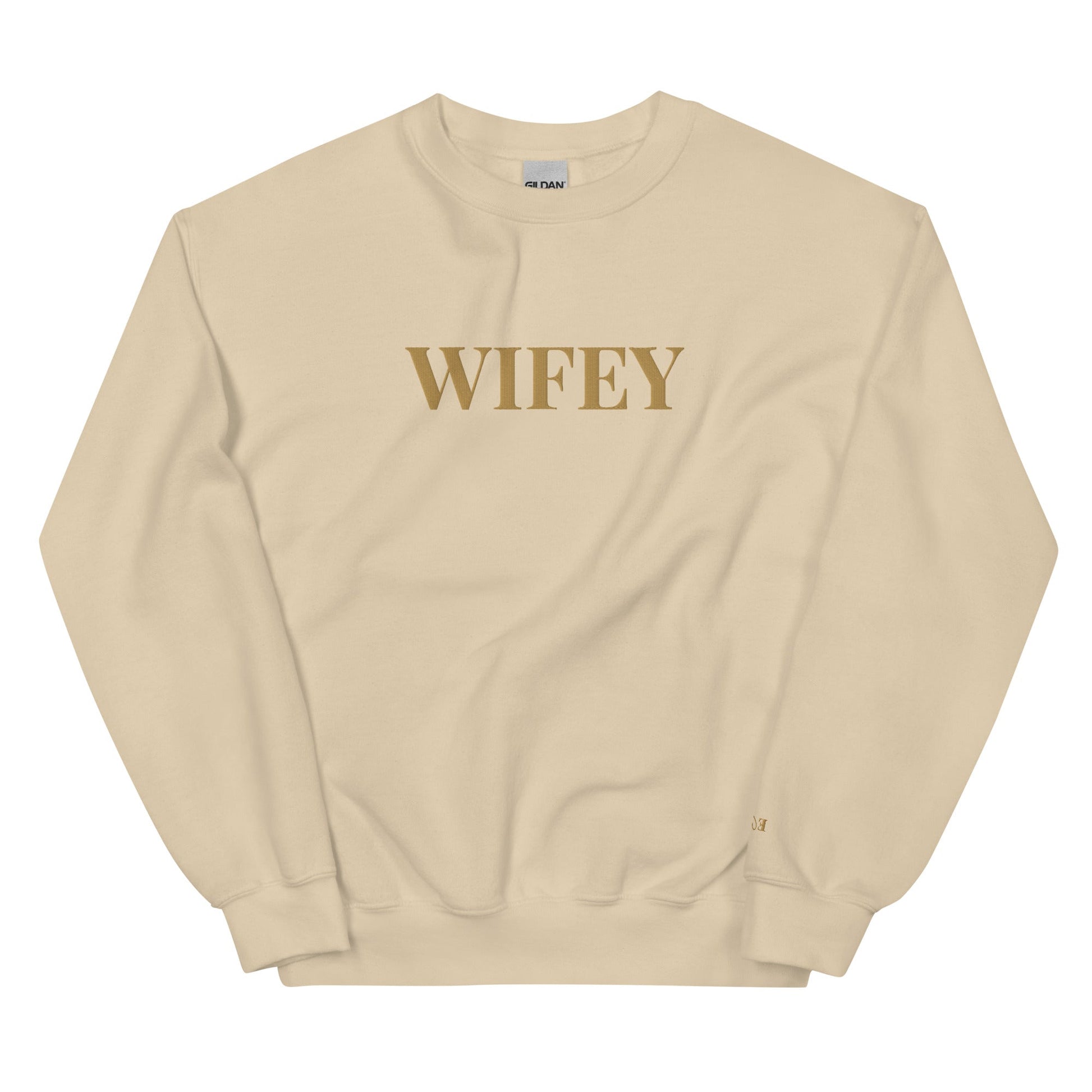 Embroidered Wifey Sweatshirt – Just Married Bride Jumper for Honeymoon & Hen Party UK/Ireland - FunPrint4You