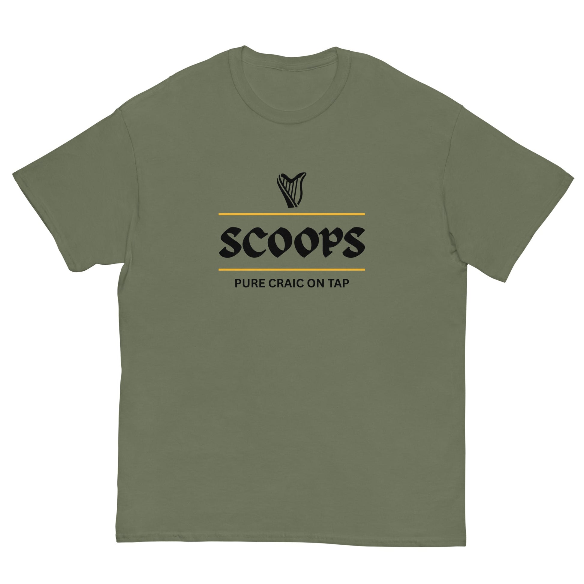Funny Irish Scoops T-Shirt | Pure Craic on Tap Drinking Tee - FunPrint4You