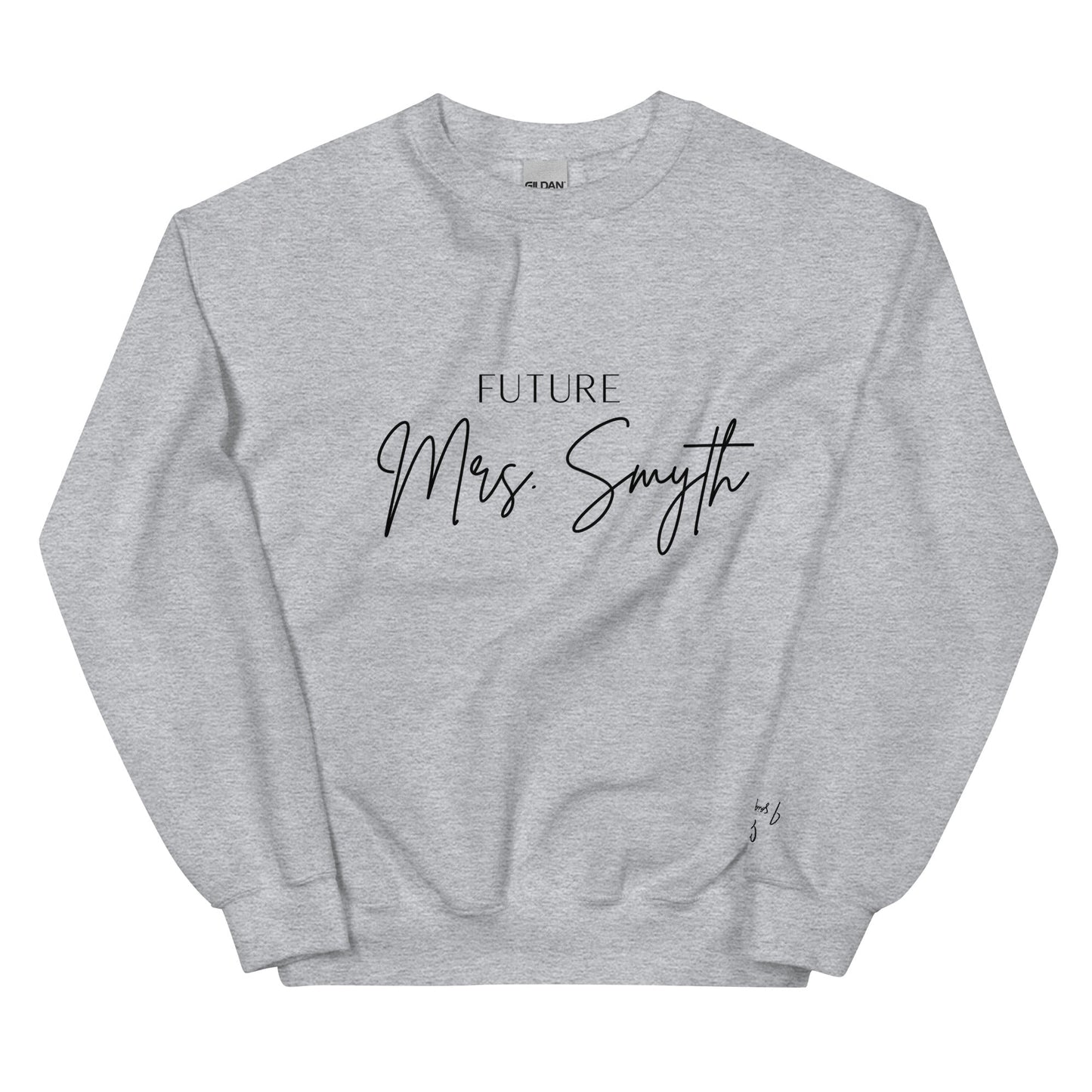 Future Mrs. [Custom Name] Sweatshirt – Elegant Bridal Jumper for Bride - To - Be UK & Ireland - FunPrint4You