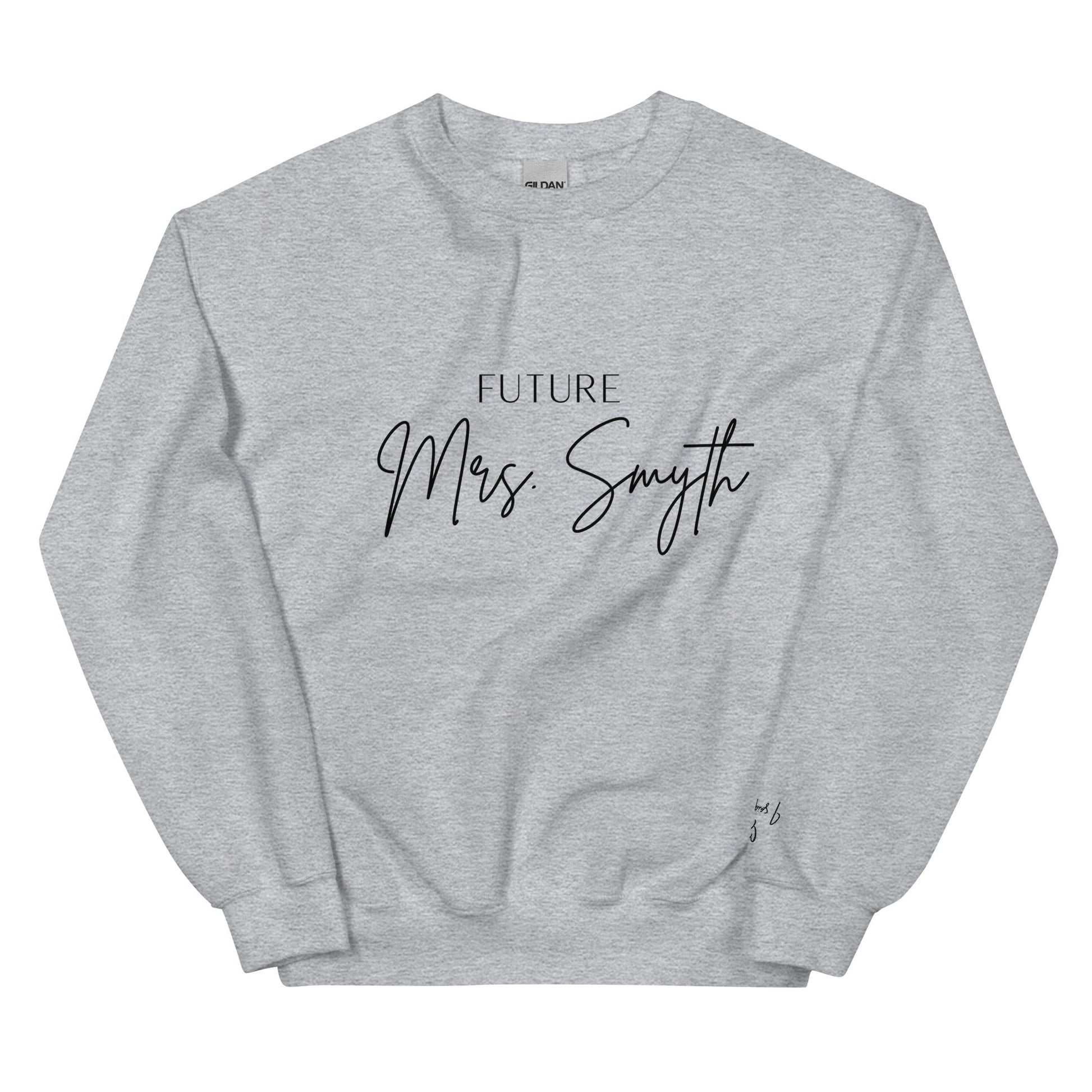 Future Mrs. [Custom Name] Sweatshirt – Elegant Bridal Jumper for Bride - To - Be UK & Ireland - FunPrint4You