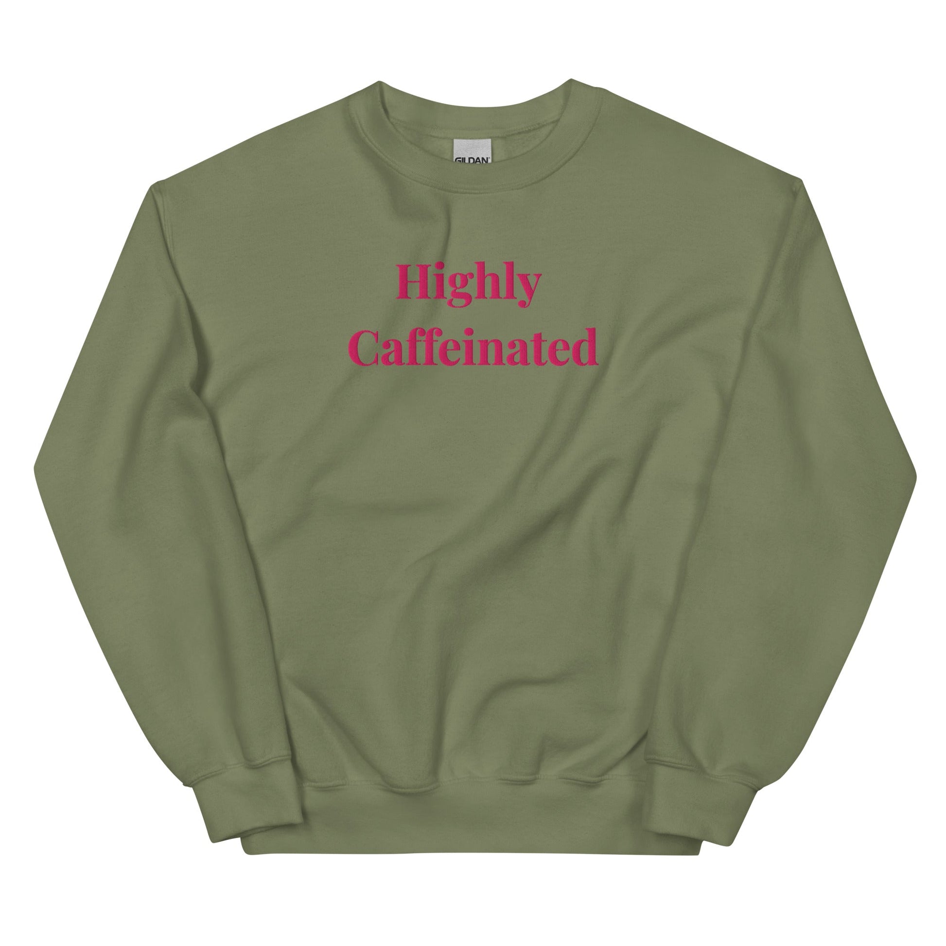 Highly Caffeinated Sweatshirt – Cosy Coffee Lover Jumper - FunPrint4You