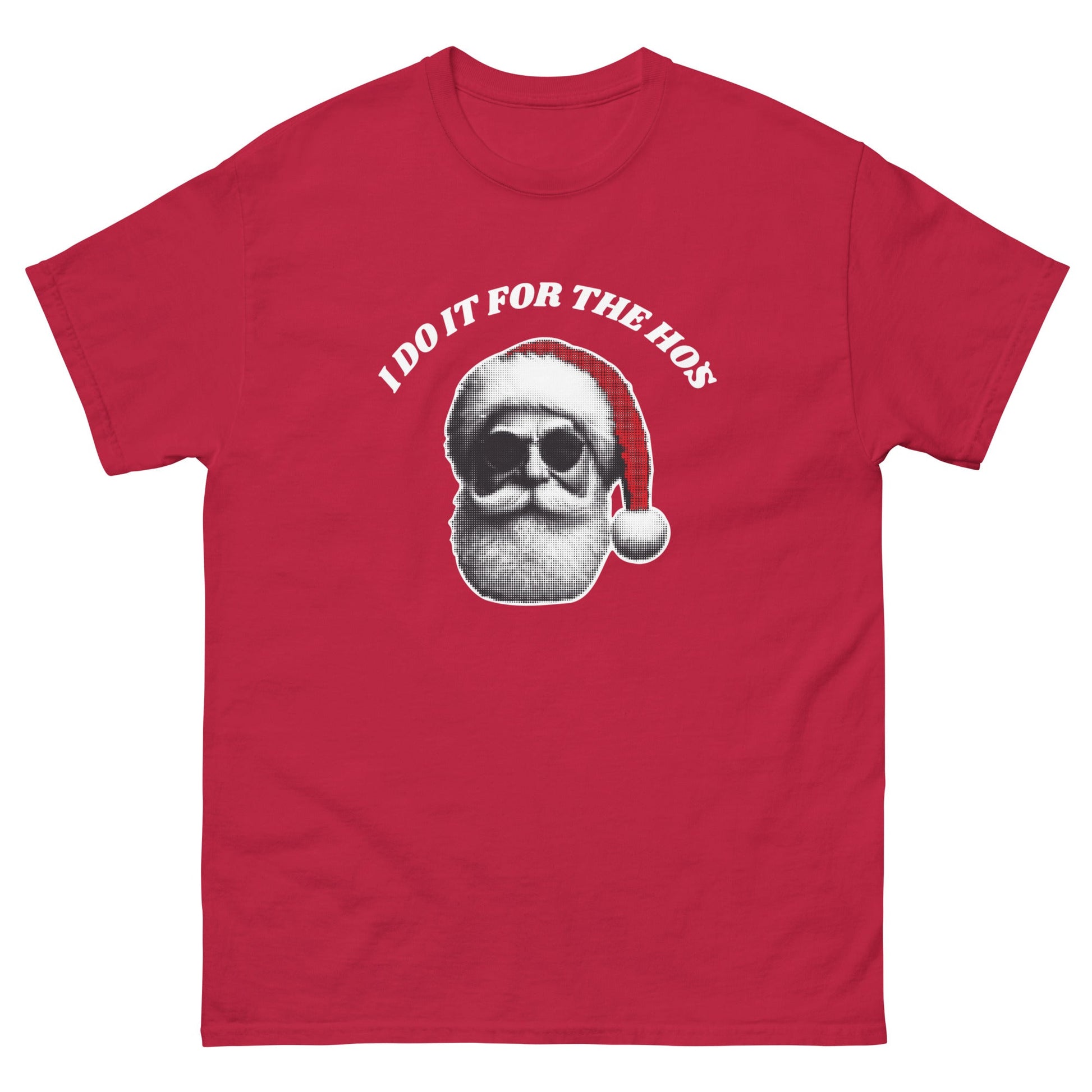 I Do It for the Hos – Funny Retro Santa Christmas T-Shirt Ireland - FunPrint4You