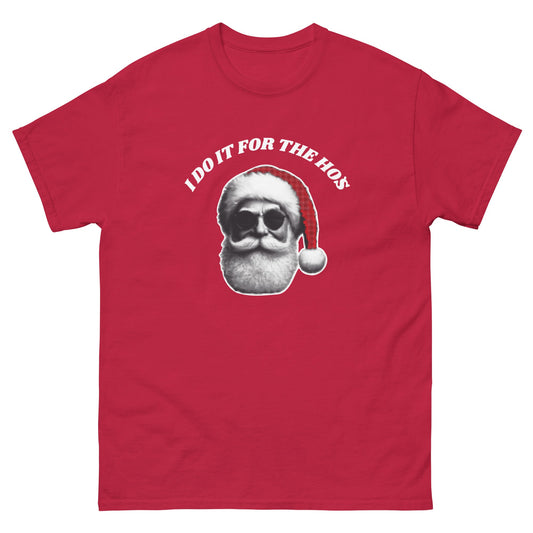 I Do It for the Hos – Funny Retro Santa Christmas T-Shirt Ireland - FunPrint4You