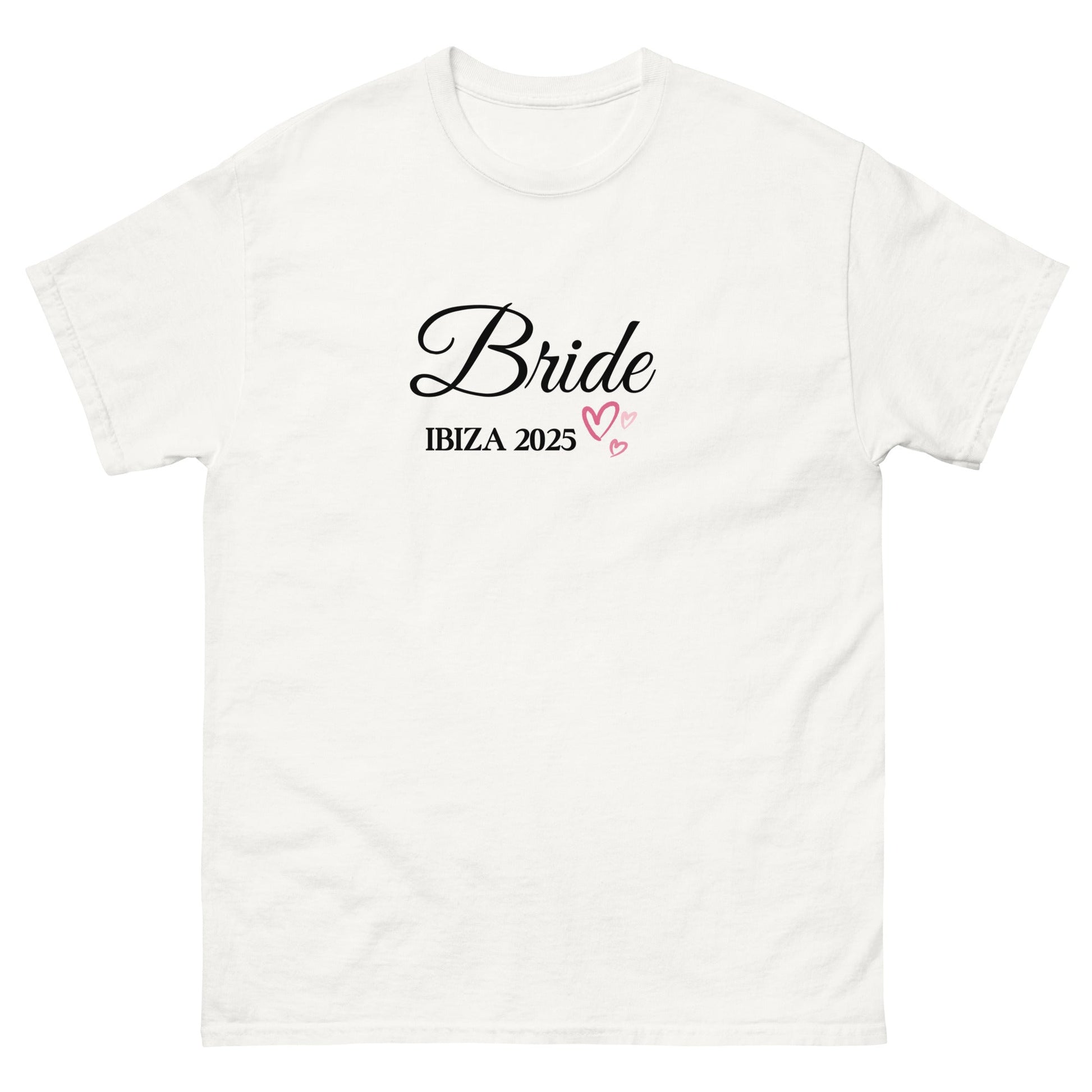 Ibiza 2025 Bride T‑Shirt – Custom Hen Party Tee, Destination Bride Shirt UK & Ireland - FunPrint4You