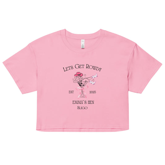 Let's Get Rowdy Women's Baby Tee | Hen Party Outfit | Bachelorette Shirt | Girls Night Out Top | Birthday Gift Idea - FunPrint4You