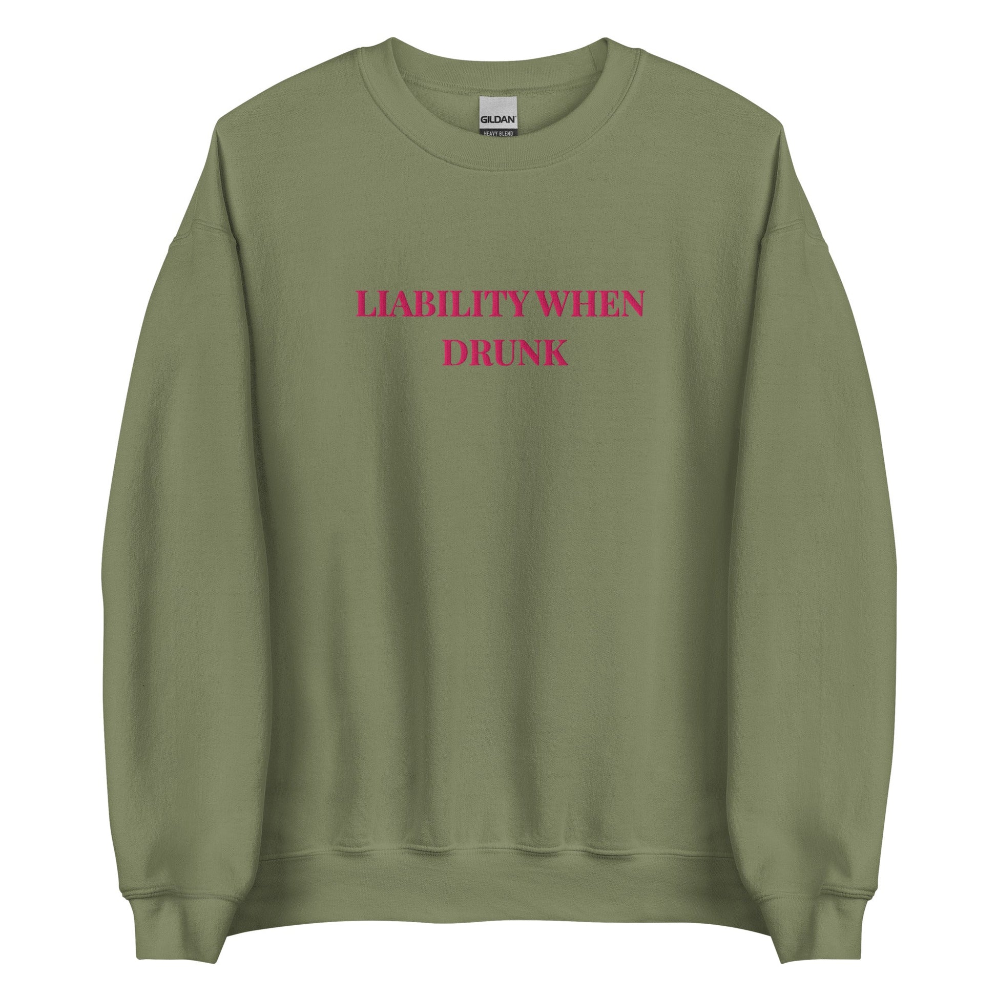 Liability When Drunk Embroidered Sweatshirt – Funny Weekend Trip Jumper UK & Ireland - FunPrint4You