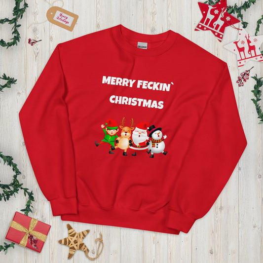 Merry Feckin’ Christmas – Funny Dancing Santa T-Shirt (Irish Craic) - FunPrint4You