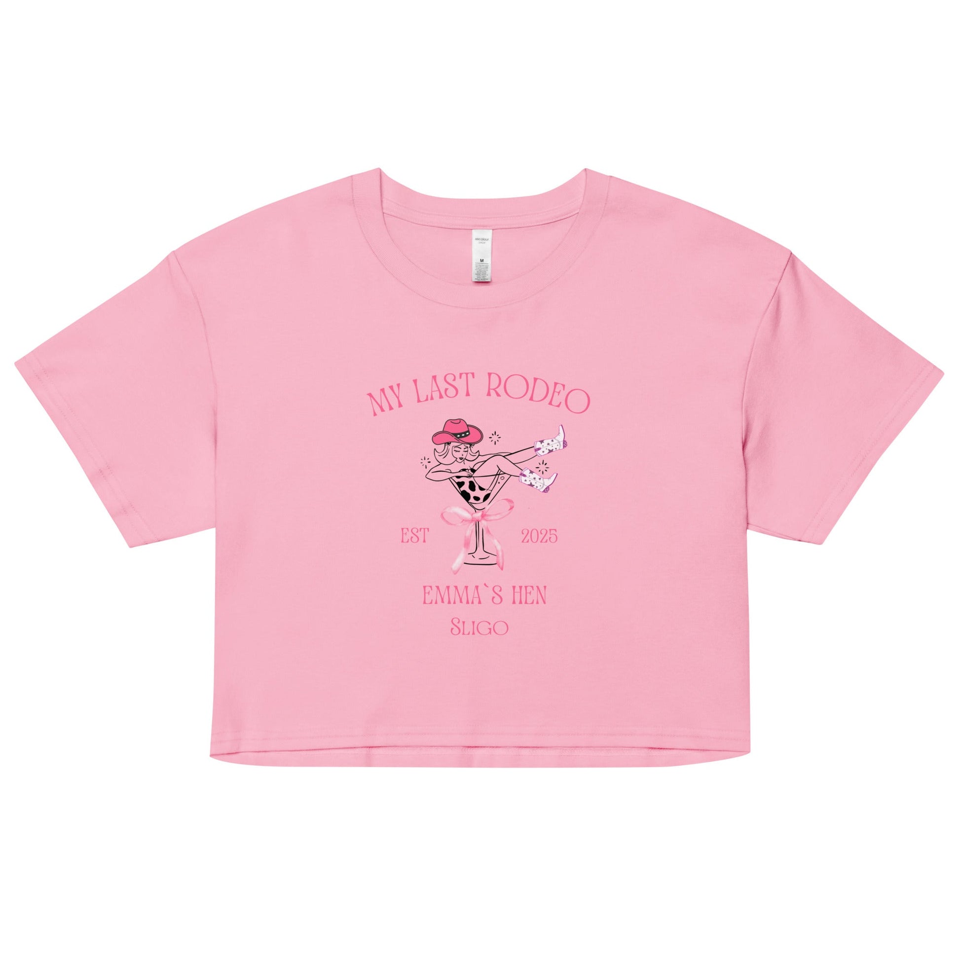 My Last Rodeo Women's Baby Tee | Hen Party Western Crop Top | Bachelorette Celebration Shirt | Country Theme Outfit | Bride Tribe Gift - FunPrint4You