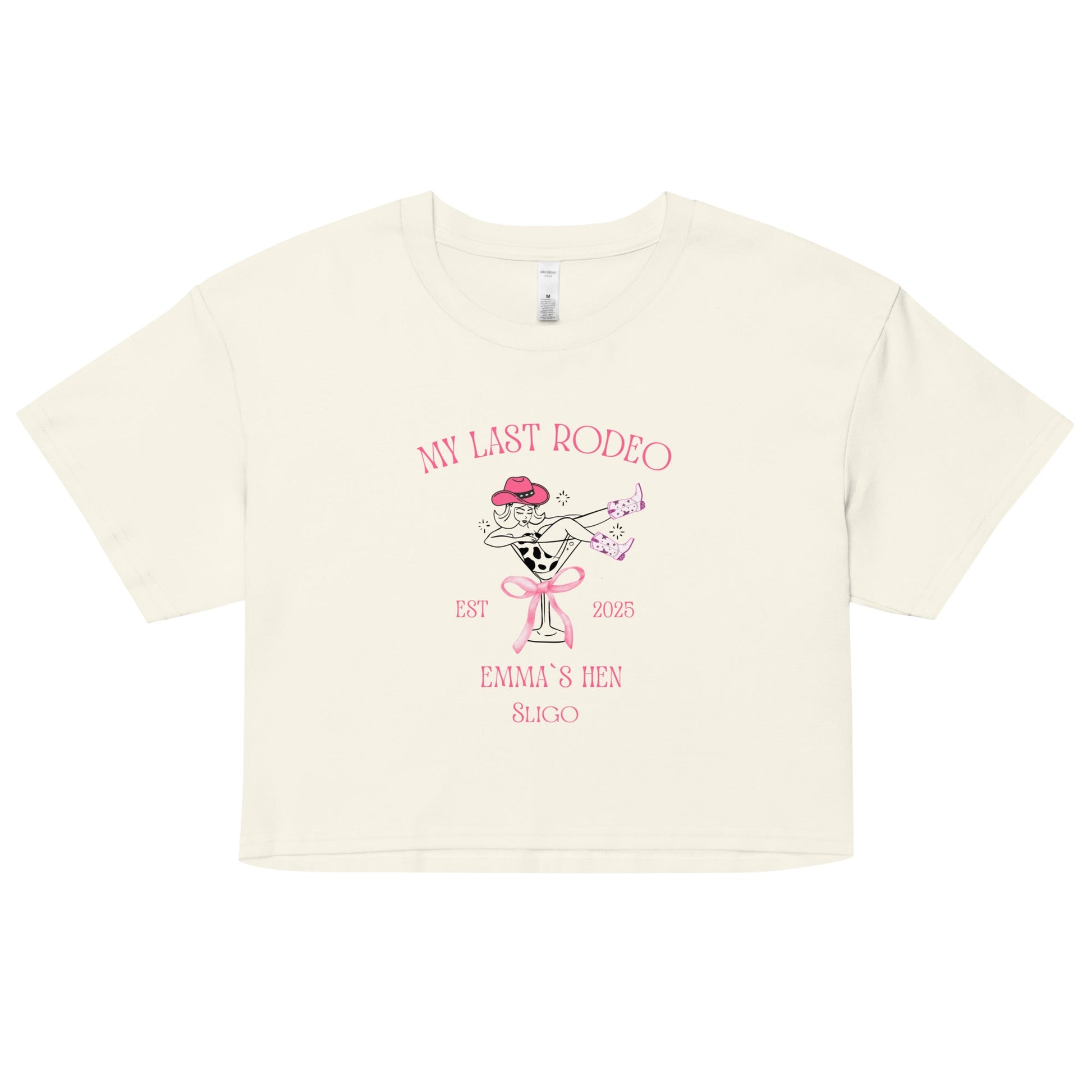 My Last Rodeo Women's Baby Tee | Hen Party Western Crop Top | Bachelorette Celebration Shirt | Country Theme Outfit | Bride Tribe Gift - FunPrint4You