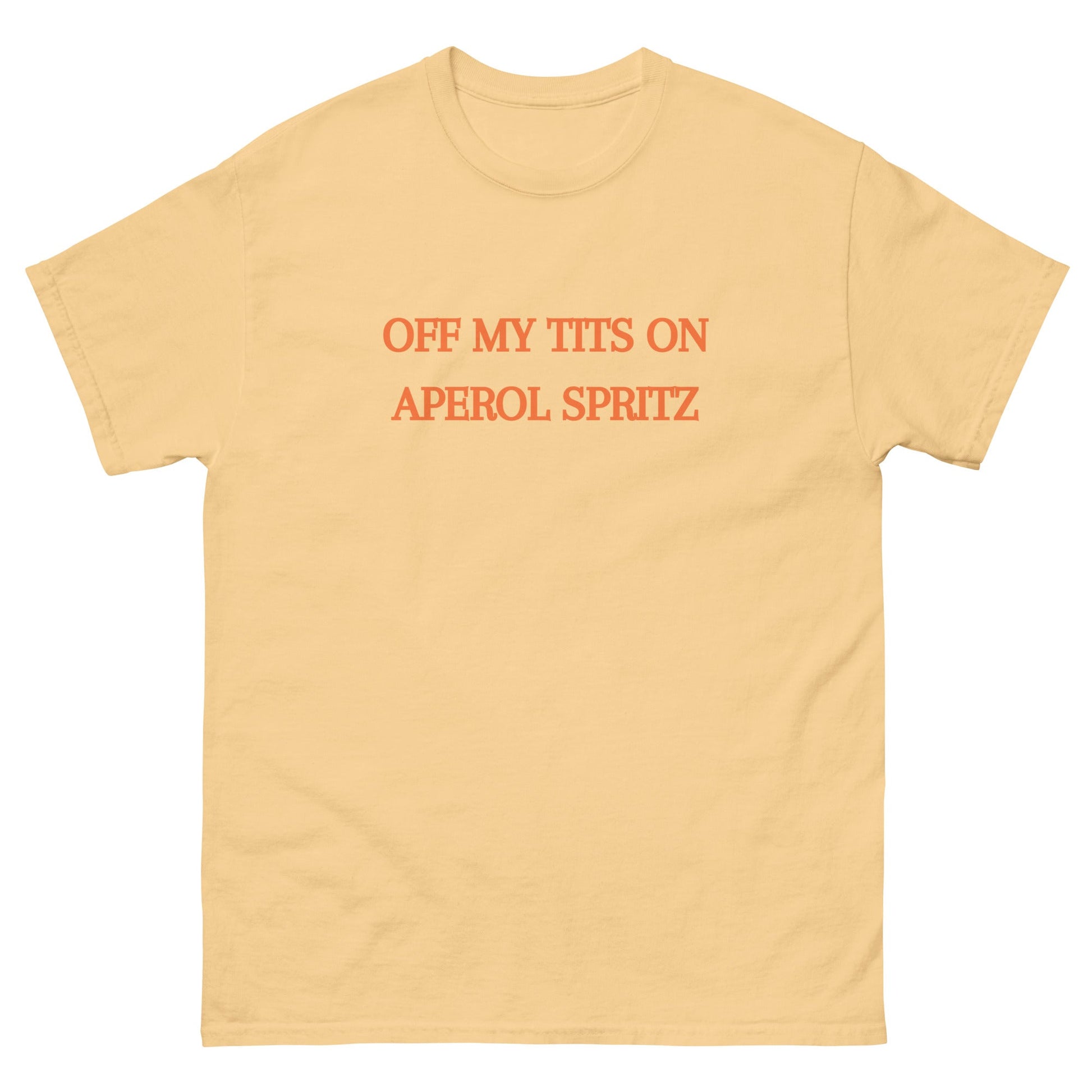 Off My Tits on Aperol Spritz T-Shirt – Funny Brunch Graphic Tee - FunPrint4You