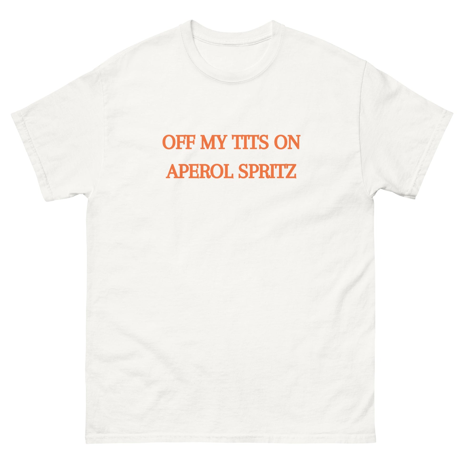 Off My Tits on Aperol Spritz T-Shirt – Funny Brunch Graphic Tee - FunPrint4You