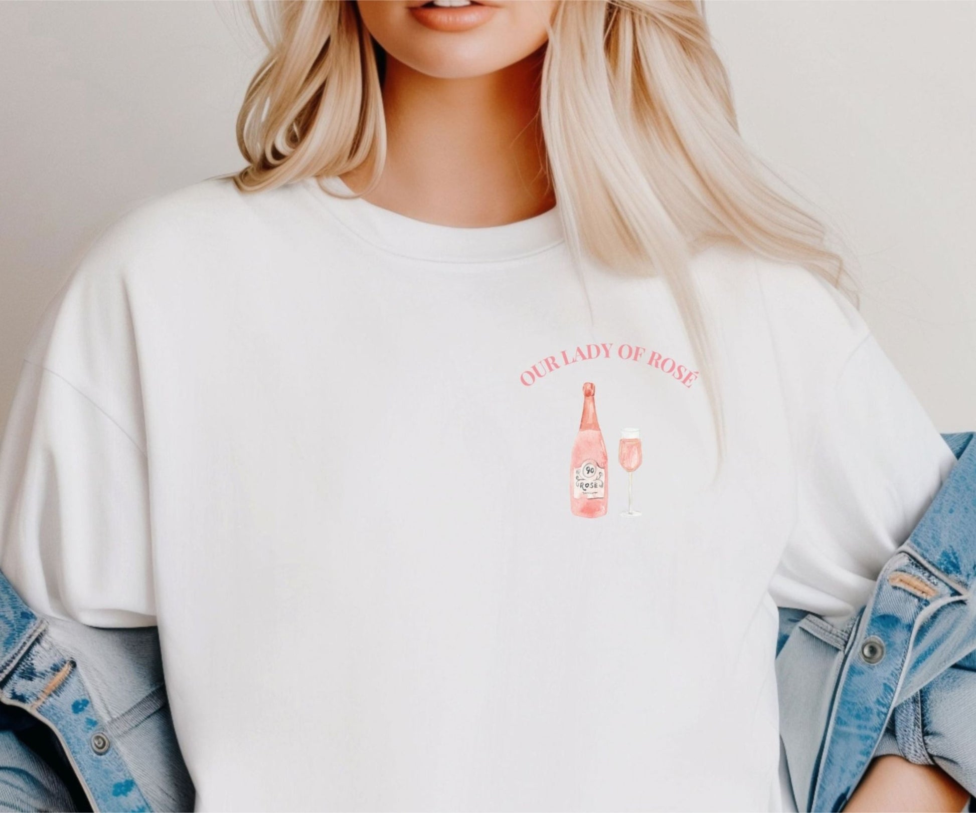 Our Lady of Rosé T-Shirt – Funny Wine Lover Tee - FunPrint4You