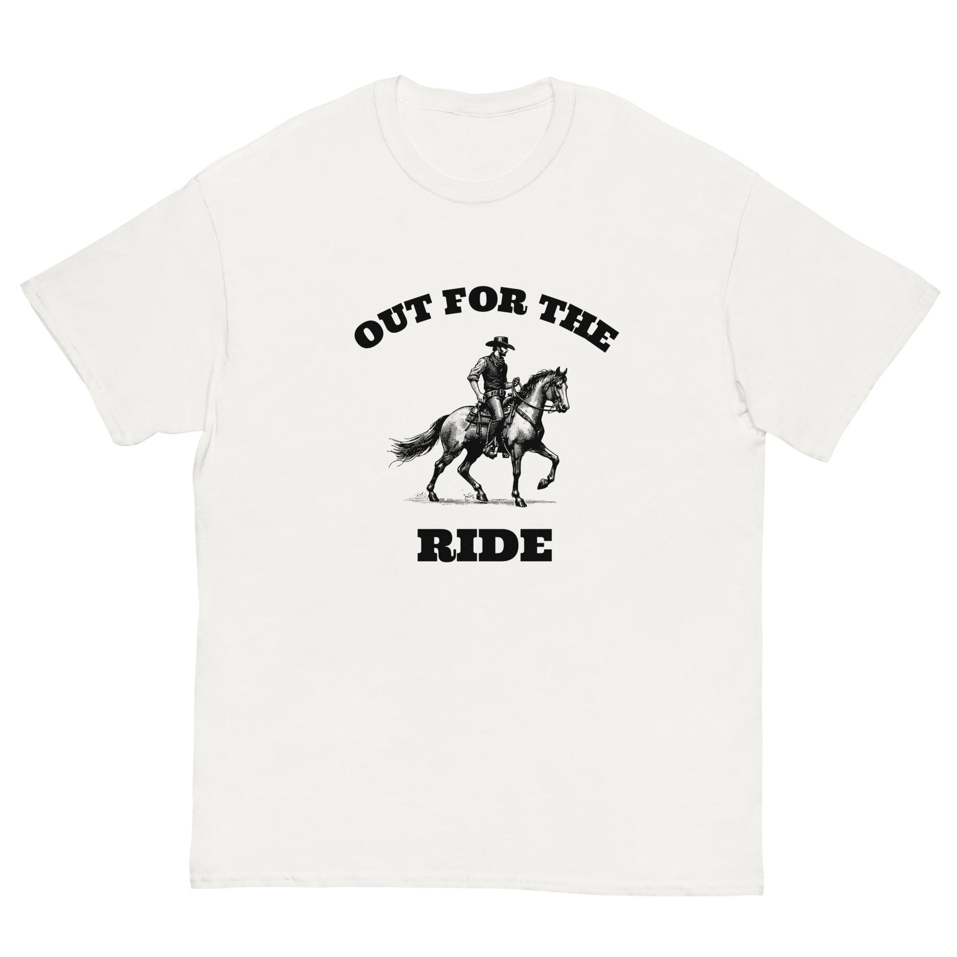 Out for the Ride Cowboy T‑Shirt | Funny Irish Night Out Tee - FunPrint4You