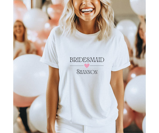 Personalised Bridesmaid T-Shirt – Custom Hen Party & Wedding Morning Tee - FunPrint4You