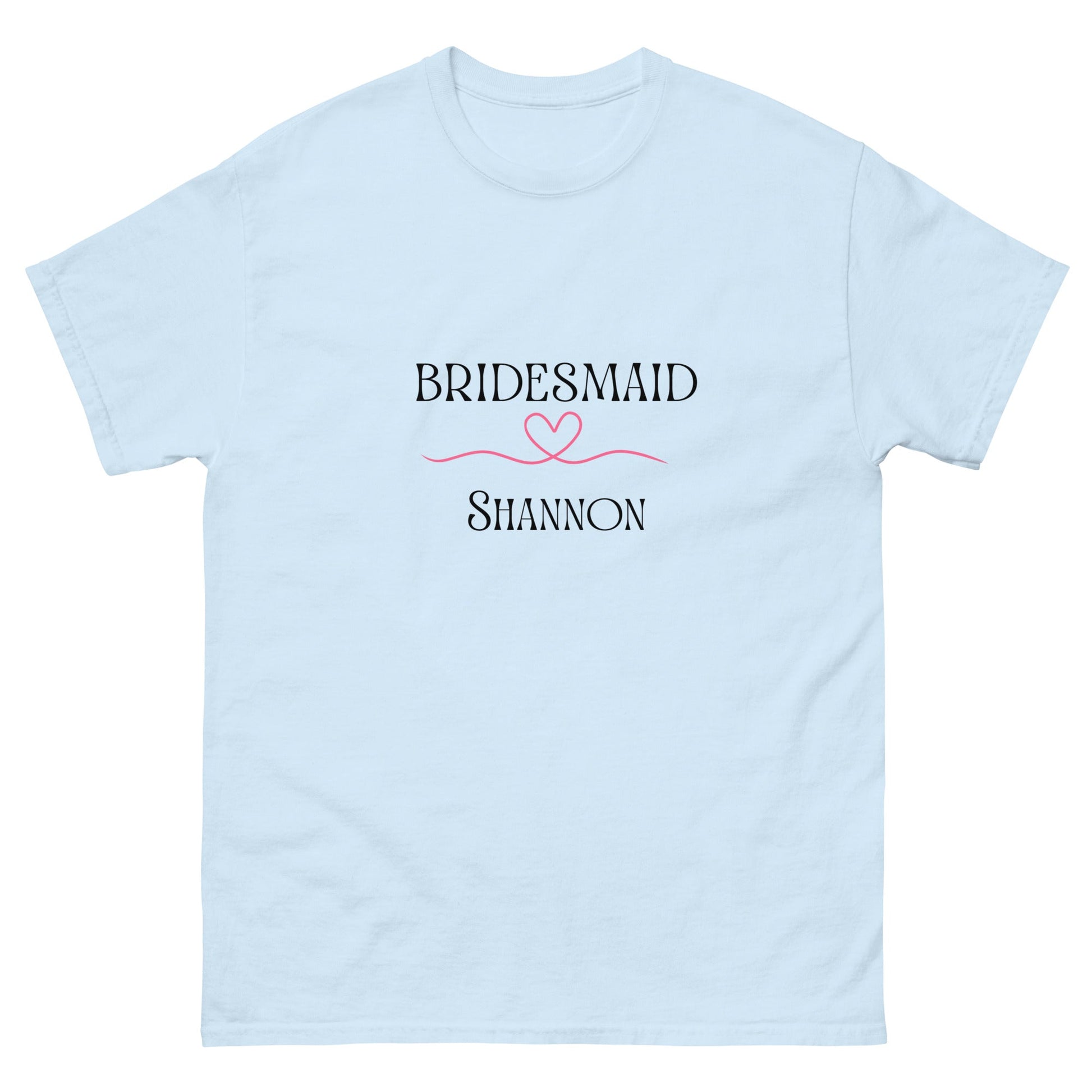 Personalised Bridesmaid T-Shirt with Name | Hen Party Custom Tee | Wedding Morning Outfit | Bridal Shower Gift | UK & Ireland - FunPrint4You