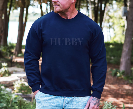 Personalised Hubby Embroidered Jumper - Uk & Ireland - FunPrint4You