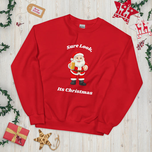 Sure Look, It’s Christmas – Funny Irish Santa Jumper Ireland - FunPrint4You