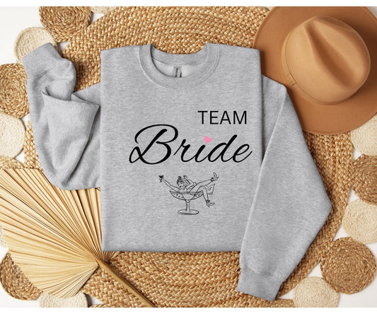 Team Bride Hen Party Sweatshirt – Grey Cosy Edition UK/Ireland - FunPrint4You