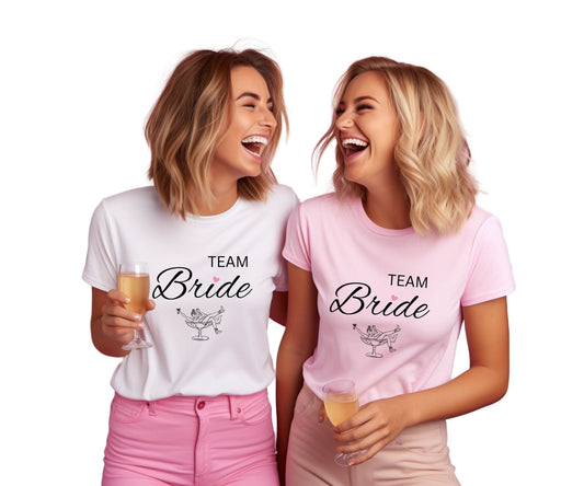 Team Bride Hen Party T-Shirts – Matching Set for UK & Ireland - FunPrint4You