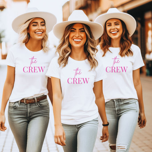 The Crew Hen Party T-Shirts – Pink Matching Set UK/Ireland - FunPrint4You
